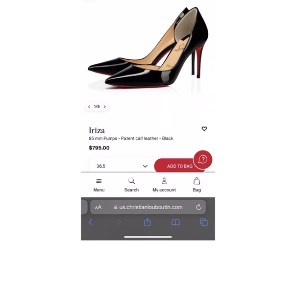 Black Christian Louboutin 36.5 Iriza 85mm barely used! - Picture 15 of 15